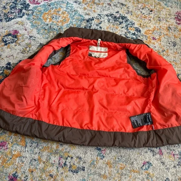 Burton women’s Rancher Puffy Vest Brown medium ski snowboard - Picture 5 of 7